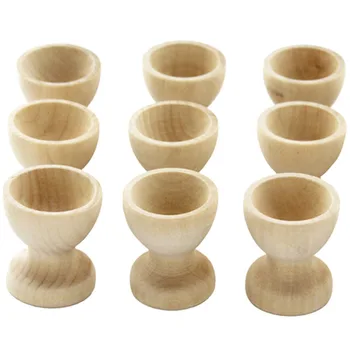 

DIY Craft Home Decor Wooden Drawing Model Egg Cup Holder Easter Painted Graffiti Tools Kitchen Dinning Table Pretend Play Toys