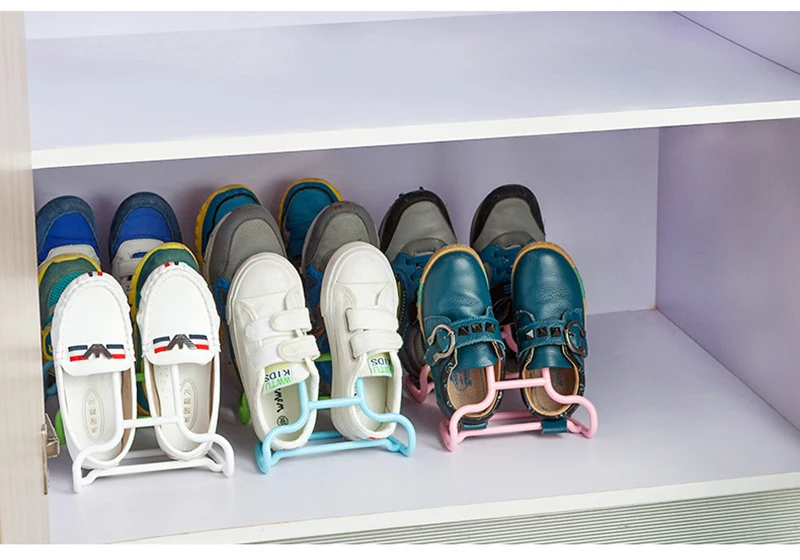 2 шт./компл. мульти-Функция детей Детская обувь подвесная полка для хранения вещей обуви сушилка для одежды стойки Вешалка Удобная коробки для обуви, организатор