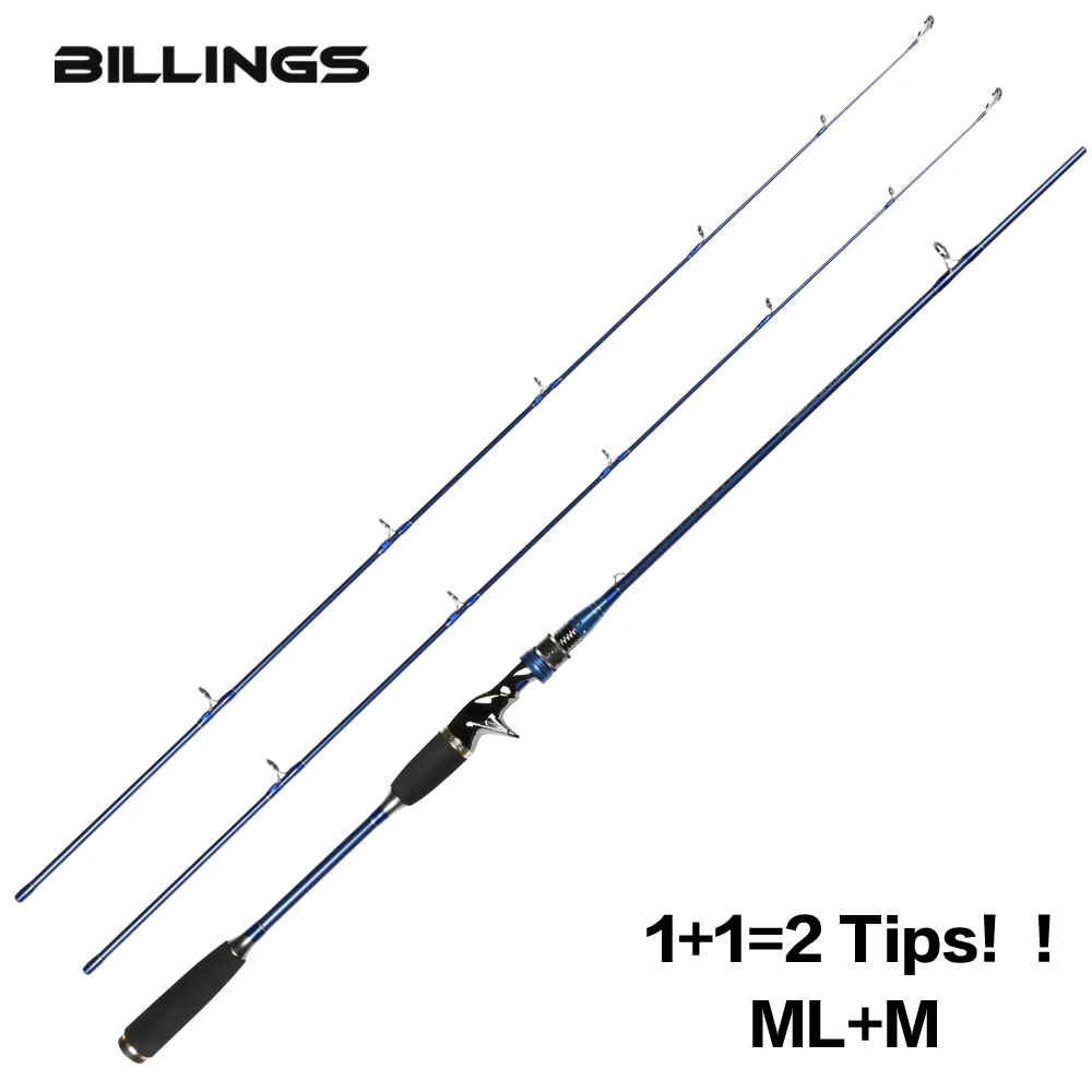 BILLINGS ML M 2 Tips дешевая карбоновая удочка 2,1 mcasing спиннинговая Удочка 2 секции ультра соленая вода спиннинговая удочка