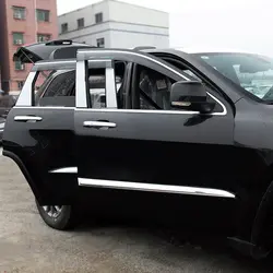 Для Jeep Grand Cherokee 2018-2014 ABS хромированная Автомобильная дверь боковой корпус накладка на молдинг отделка 4 шт. автомобиля аксессуары