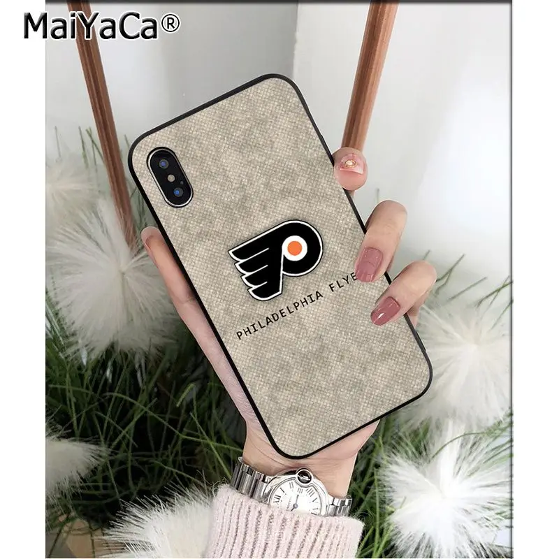 A3 MaiYaCa Philadelphia Flyers ТПУ мягкий черный чехол для телефона чехол для iPhone 5 5Sx 6 7 7plus 8 8Plus X XS MAX XR - Цвет: A3