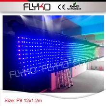 Функция рекламного дисплея 12x1,2 m p9 led видео капля для большого музыкального концерта