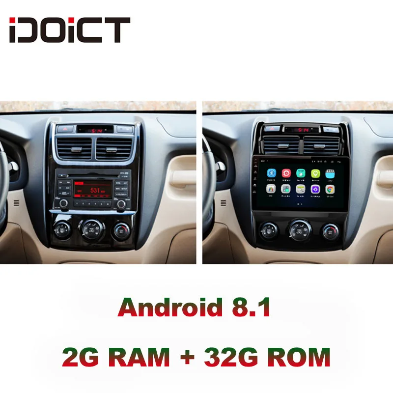 IDOICT Android 8,1 ips 2G+ 32G 8 ядерный автомобильный dvd-плеер gps навигация Мультимедиа для KIA Sportage радио 2009- стерео