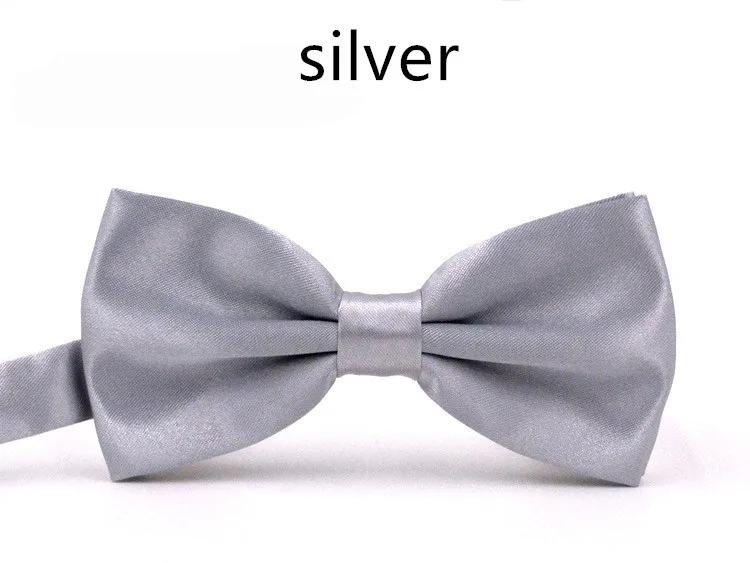 Роскошные шелковые галстуки для Для мужчин рубашка Для женщин Бабочка Свадебный бабочкой Gravata тонкий галстук-бабочка галстук воротник Для мужчин аксессуары Vlinderdas - Цвет: silver