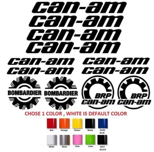 

For 8 X CAN-AM TEAM outlander maverick LOGO BRP STICKER DECAL EMBLEM (KIT)