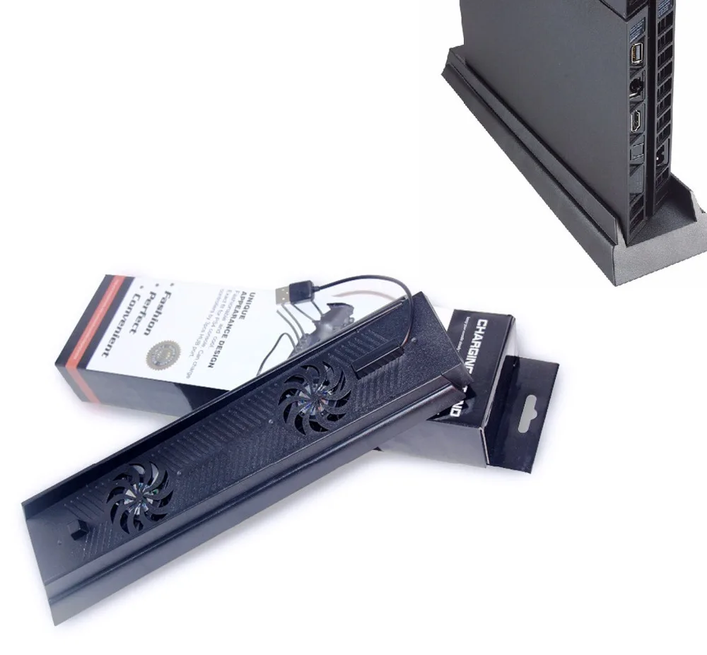 PS4 вертикальная подставка 3 usb-концентратор Порты и разъёмы охлаждения Cooler Фанаты Зарядное устройство Подставка для зарядки Держатель