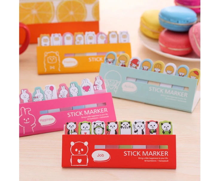 1 шт. Kawaii Sticky Notes милые животные девушка мини memo pad школьные принадлежности планировщик наклейки бумажные закладки корейский канцелярские