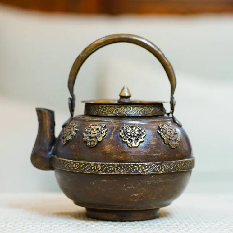 Lezhu import Copper Brass Teapot Nepal copper kettle pot old brass