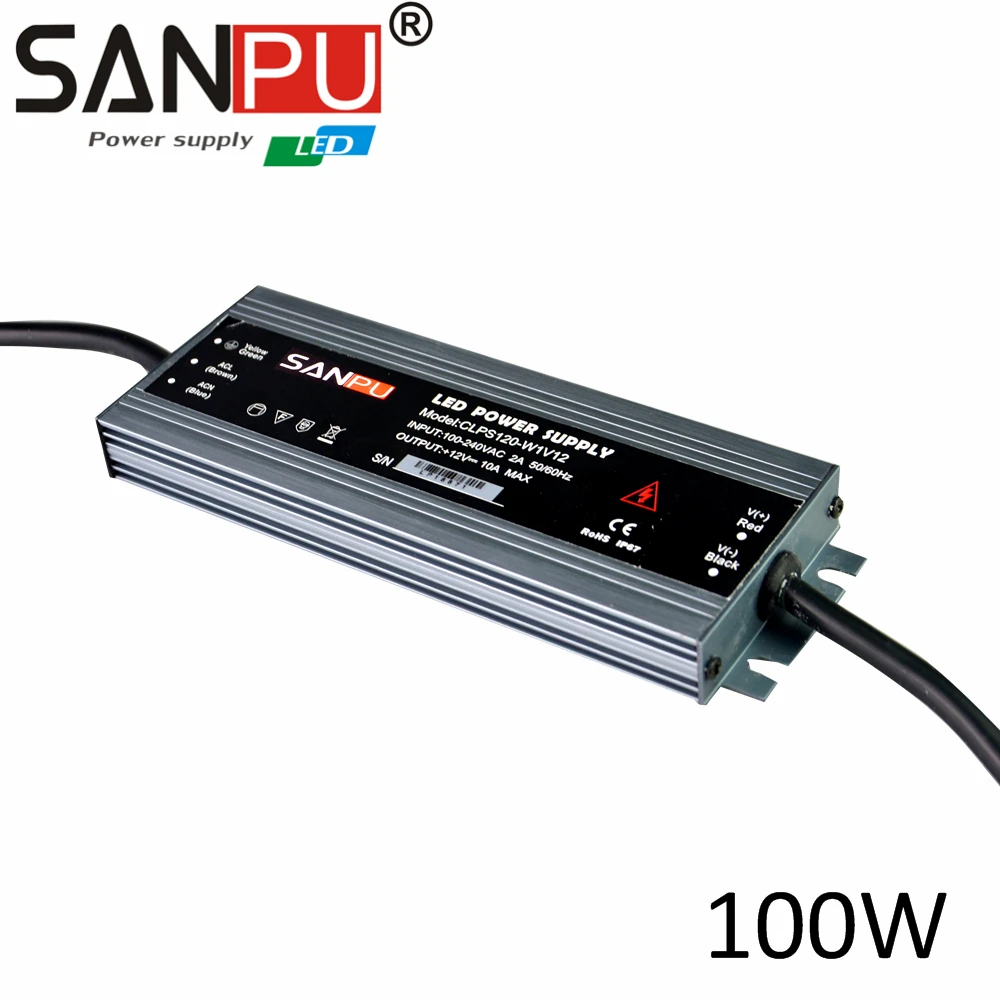 AC 100 V-240 V DC/DC 12 V 8.3A Напряжение трансформатор Водонепроницаемый IP67 переключатель Питание для светодиодной ленты Led Управление со