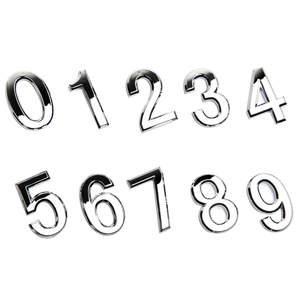 

Numeral Door Plaque House Sign Plating Gate 0 to 9 Plastic Number Tag Hotel Home Sticker Door Label