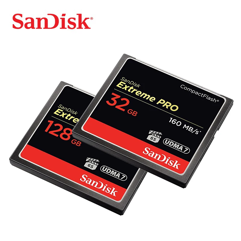 Sandisk Extreme Pro CF карта 64 GB 32 GB 128 GB Compactflash памяти до 160 МБ/с. узнать Скорость для цифровых Камера s/DSLR Камера