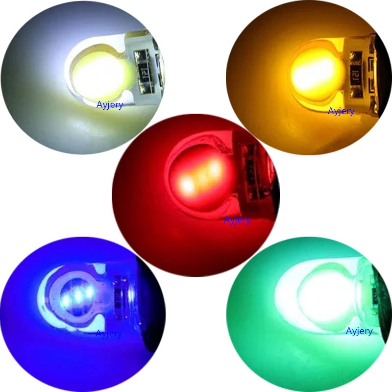 AYJERY новые! 300 шт. T10 W5W Canbus кремнезема 6 SMD COB Чипсы Белый без Ошибка Canbus Светодиодные DC12V номерной знак Дверь свет