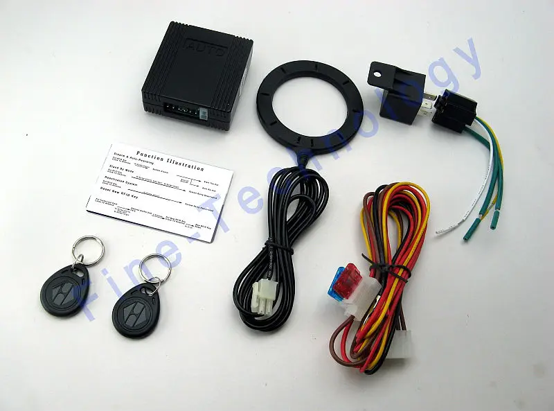12V anti theft car security device aftermarket alarms systems hidden cutoff switch RFID