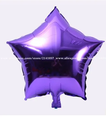 10 шт./лот дюймов гелиевый шар сердце свадьба звезда Алюминиевая фольга Воздушные шары надувной подарок День рождения baloon декоративный шар для вечеринки - Цвет: 10inch star purple