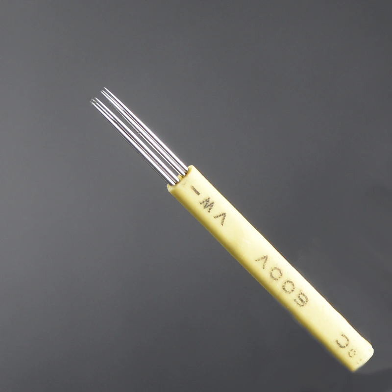 50pcs Shading needle microblading 6 pins with 2 Rows R3 Round needles