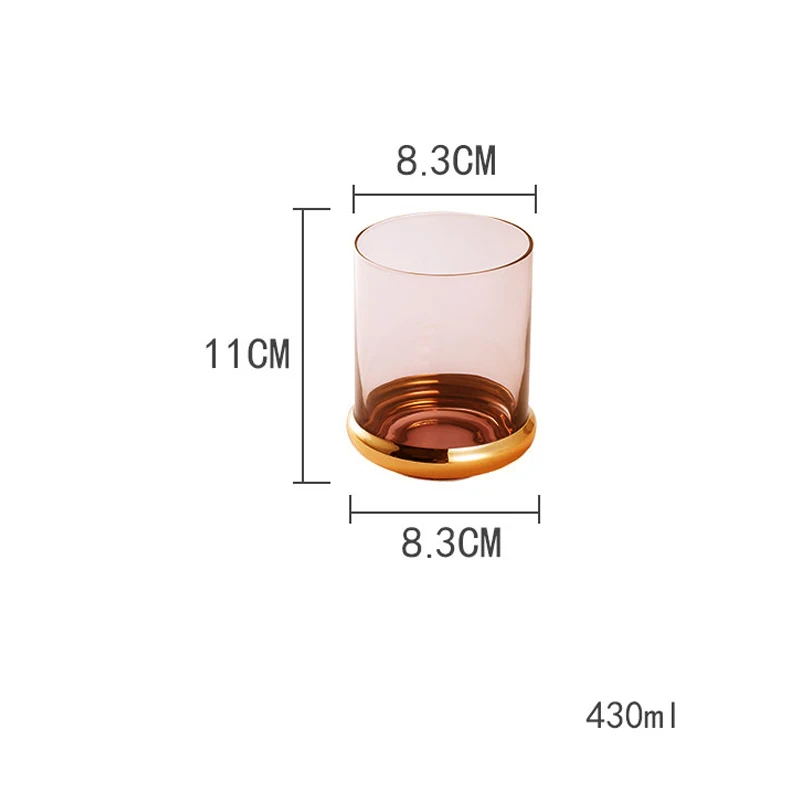 430ml 1Pcs Скандинавское бокал для вина Гальваническое бессвинцовое стекло бокал винный бокал для шампанского виски стеклянная чашечка посуда для вечеринки - Цвет: 430ml 1Pcs