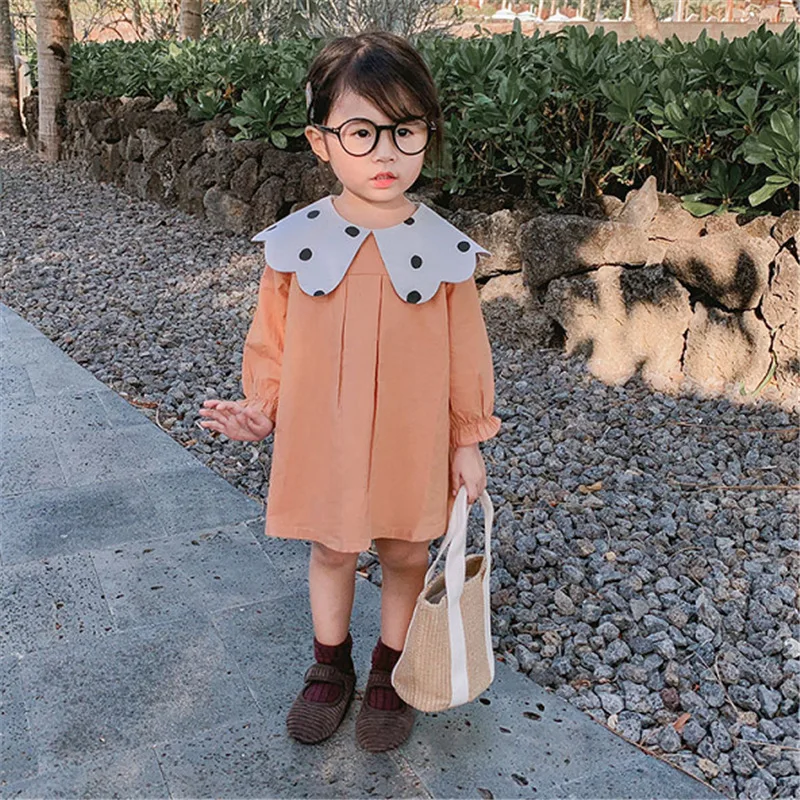 Mihkalev autumn kids dress with long sleeve Princess Dress for Girl dance clothes children cotton party dress