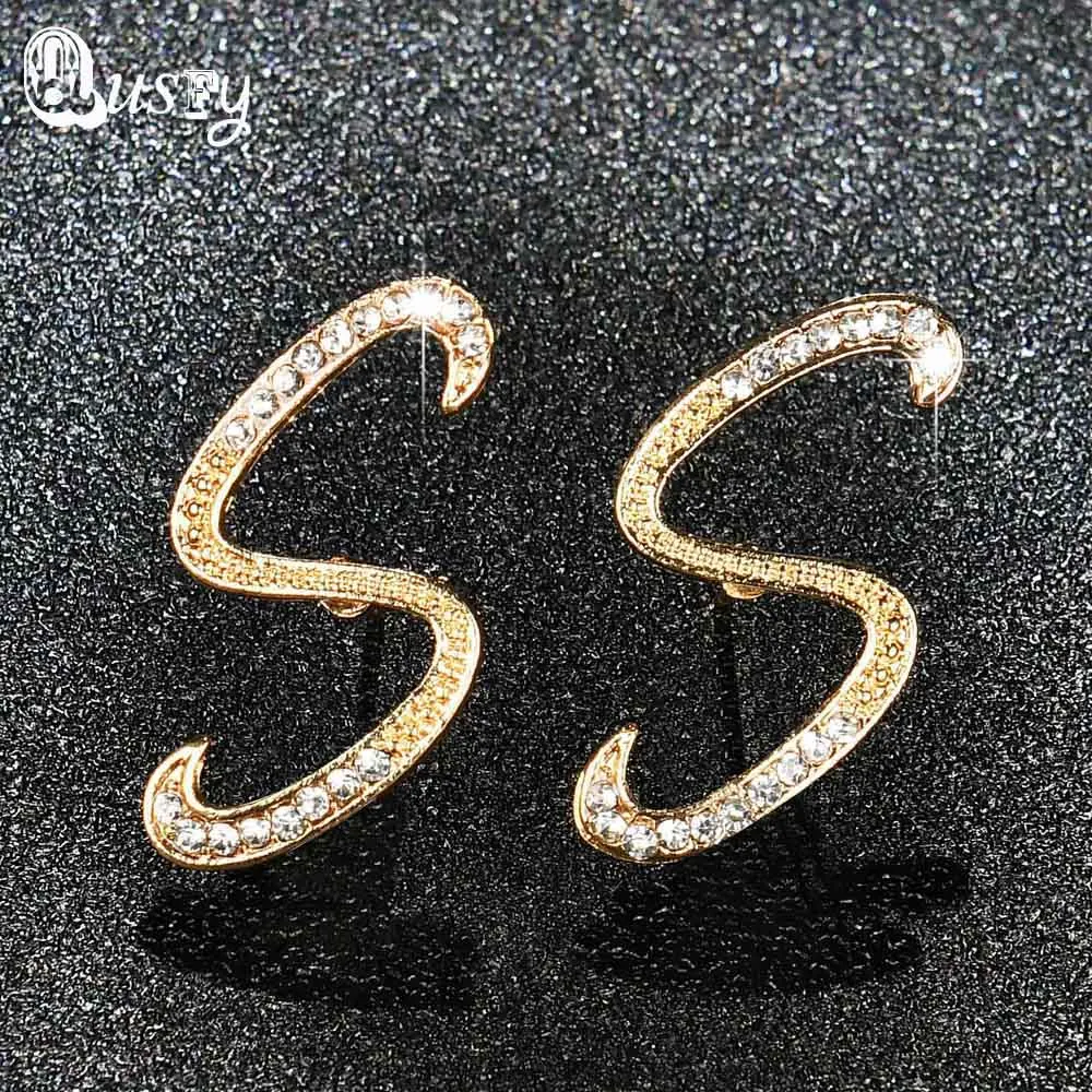 Buy 26 Letters S T Stud Earring Gold Color Fashion
