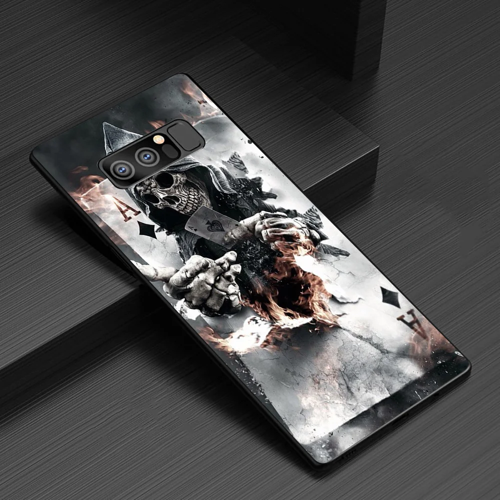 Мрачный смерть с косой Скелет силиконовый чехол для телефона для Galaxy A3 A5 A6 плюс A7 A8 A9 S6 S7 край S8 S9 S10 плюс S10e Note 8 9 J6