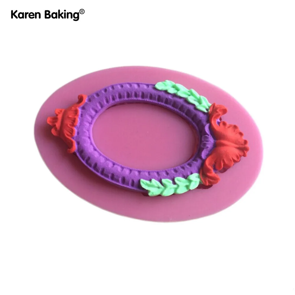 Красивая винтажная рама для картины форма силиконовая 3D Посуда столовая Бар