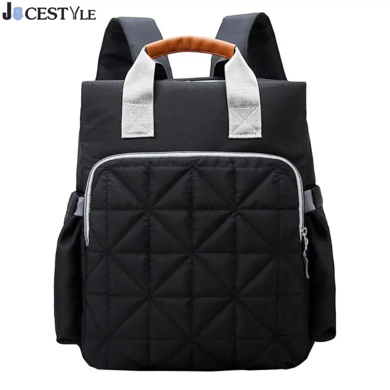 Jocestyle Портативный Мода мумия большой Ёмкость сумка рюкзак для отдыха на открытом воздухе Многофункциональный водонепроницаемый детский подгузник рюкзаки - Цвет: Черный