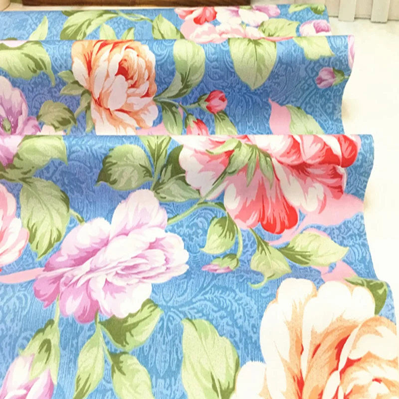 

Brand New 50x160cm Graceful Huge Peony Flower Fabric Floral Fabric For DIY Bedding Quilt Cloth Dress Sewing