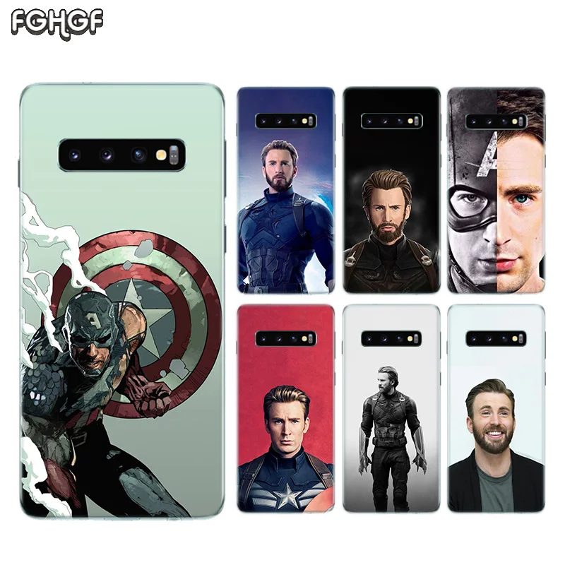 

Chris Evans Avengers Soft Rubber Case For Samsung Galaxy S9 S8 A6 A8 J4 J6 Plus + J8 A7 A9 2018 S7 S6 Edge Note 9 8 Cover