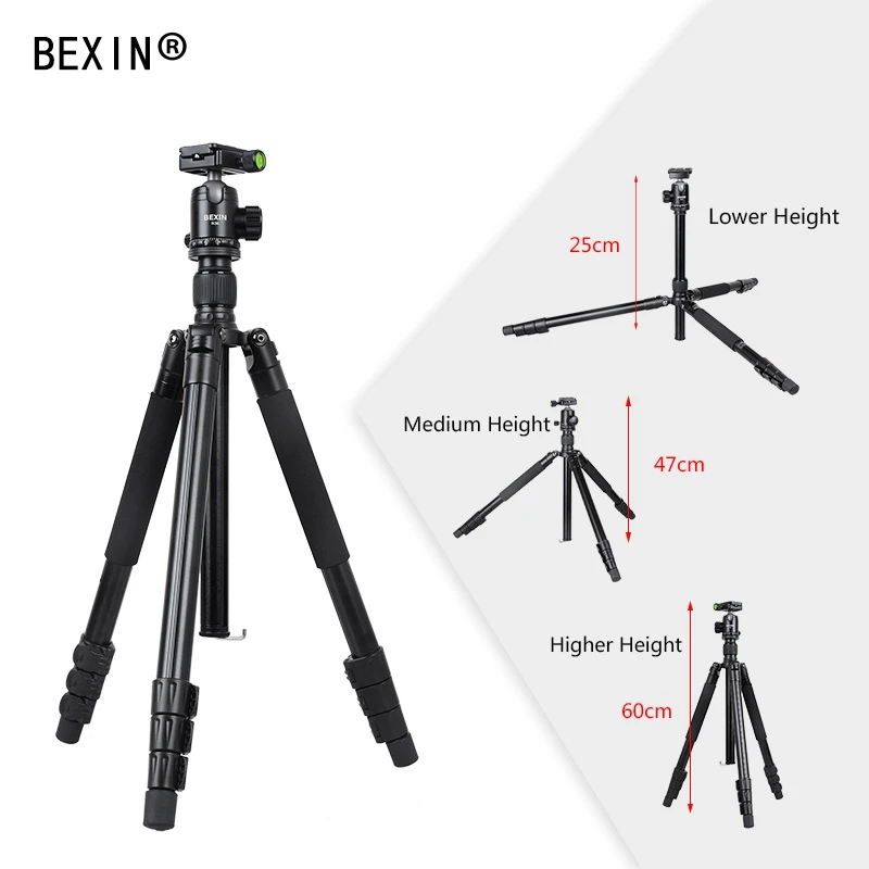 Bexin Ta284+ K36 Профессиональный Алюминий штатив Портативный компактный дорожный Системы горизонтальный штатив-Трипод для камеры с шариковой головкой для Canon Slr Dsl