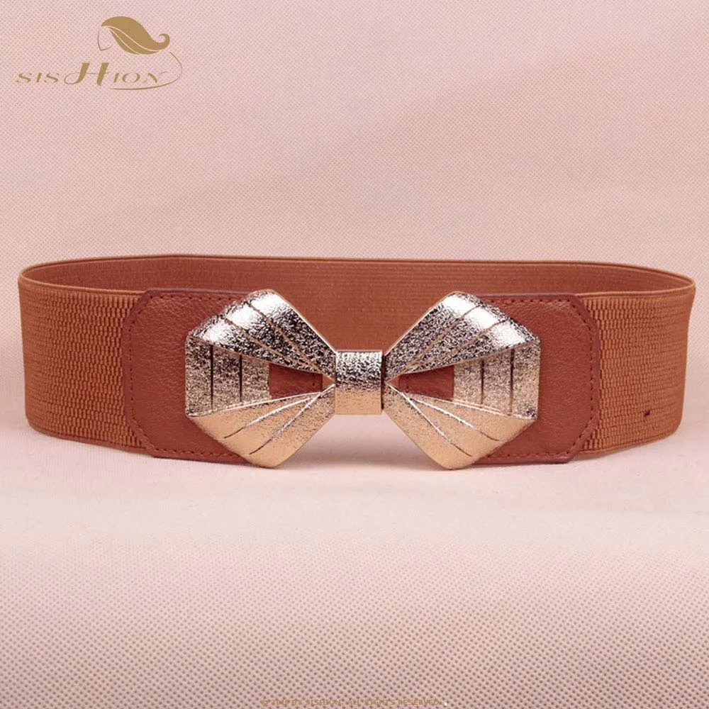 SISHION ремни для женщин ceinture femme VB0037 черный, красный, верблюжий, белый женские металлические бант винтажный эластичный Поддерживающий Пояс-корсет