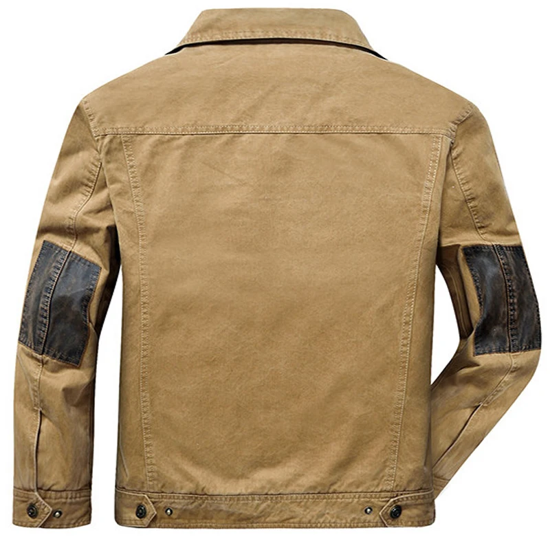 NIANJEEP куртки мужские весенние осенние военные куртки размера плюс 4XL повседневные однотонные пальто с отложным воротником мужские куртки-бомберы