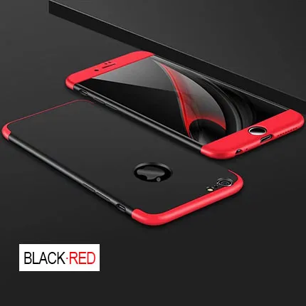 Роскошный чехол VORSON для телефона iPhone 8 7 6 6s Тонкий чехол бампер на iPhone 6 6s 7 8 Plus PC чехол Coque Funda Shell - Цвет: Black Red