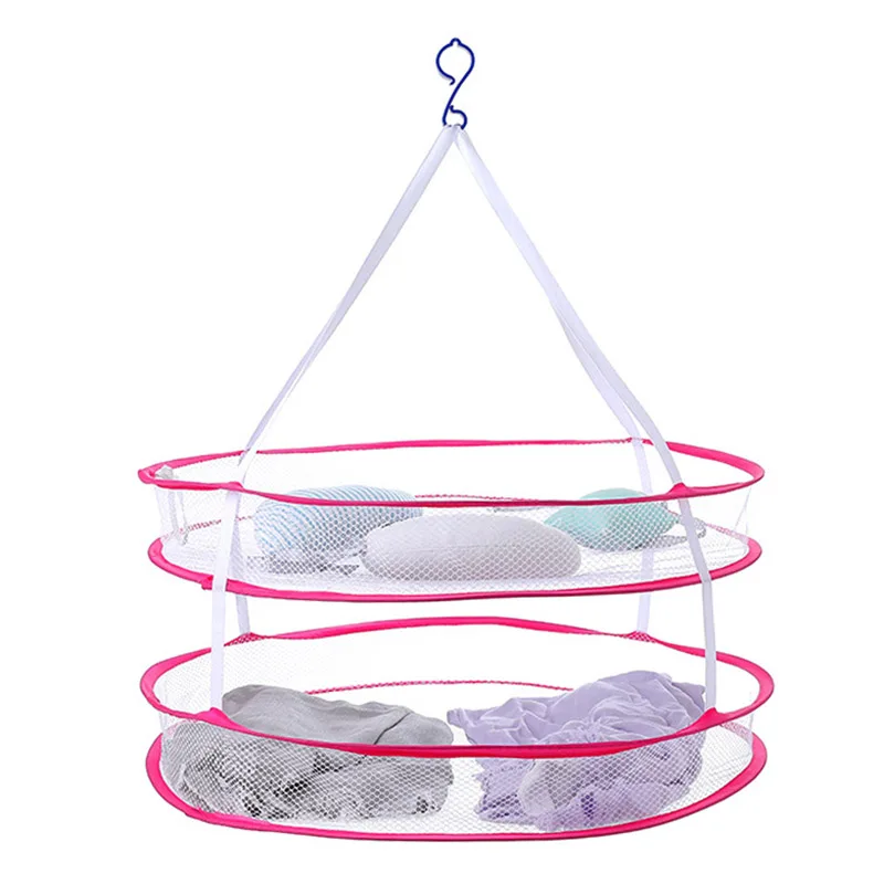 

Clothes Drying Racks Foldable Hanging Windproof Clothes Dryer Flat Mesh Bags for Socks Underwear can CSV