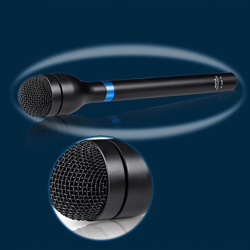 BOYA By-Hm100 Wireless Handheld Microphone Omni-Directional Dynamic Microphone Xlr Long Handle Aluminum Body For Eng/ Intervie