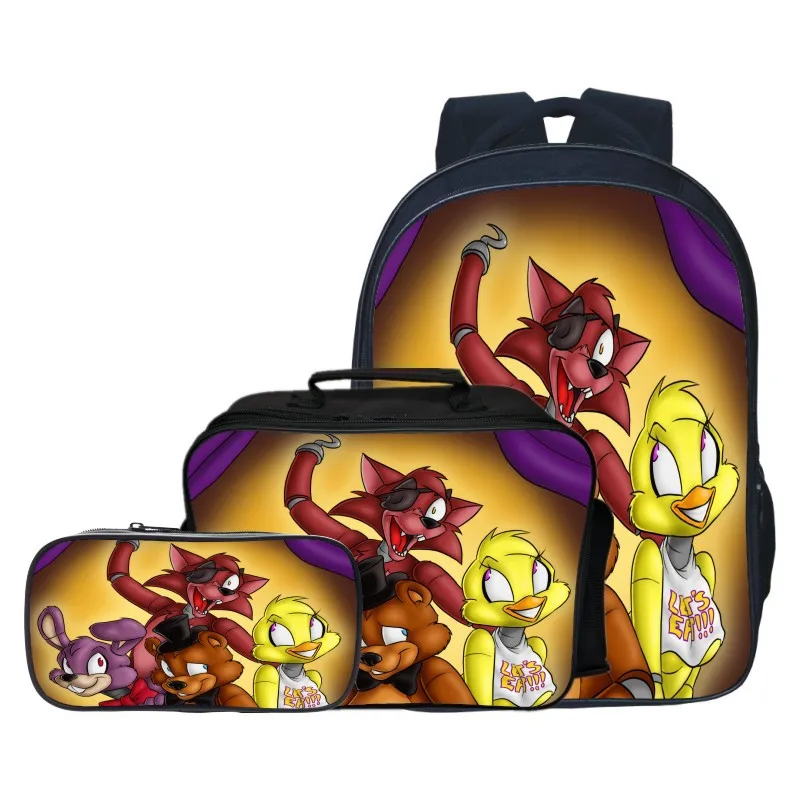 Горячая 16 дюймов Дети Пять ночей на Freddys рюкзак детские школьные сумки для подростков обувь мальчиков и девочек школьная книга Сумка Дети - Цвет: 16SET-004