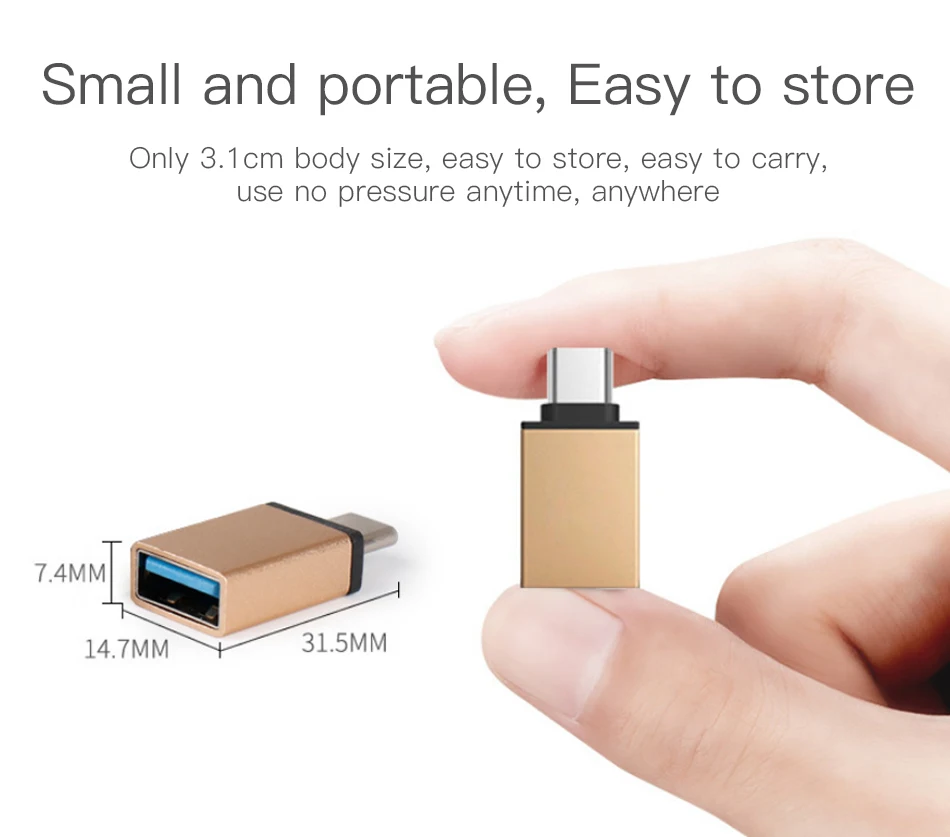!ACCEZZ USB OTG Adapter Type C To USB Flash Converter For One Plus 5 For LG G5 G6 Xiaomi Mi 5 6 8 Samsung Galaxy S8 S9 Data Sync (6)
