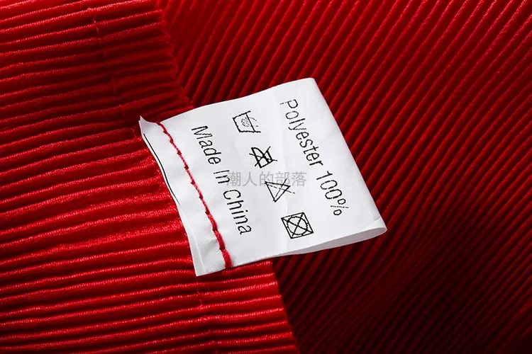 Miyake слово моды раза Длинные рукава Чистая Пряжа футболка