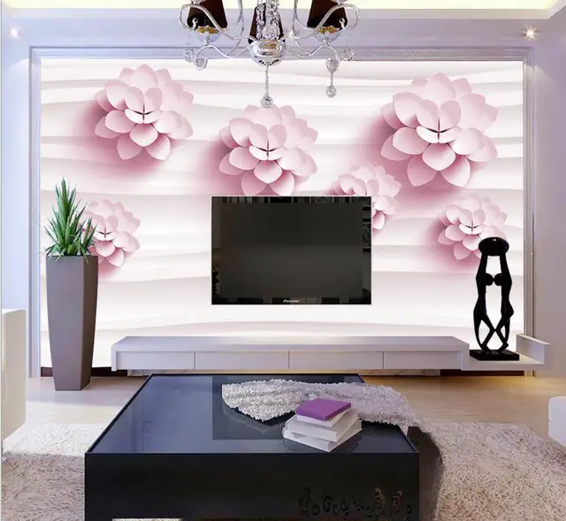 floral photo wallpaper for walls 3 d wall papers living room sofa