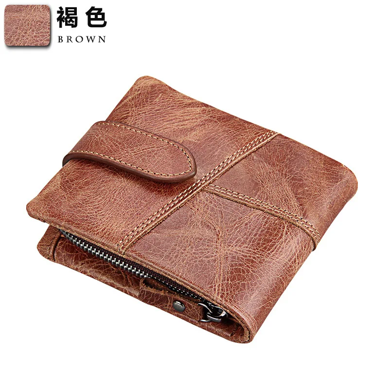 Porte Clef Femme RFID кошелек на двойной молнии Carteras De Marca мужской Carteira натуральная кожа
