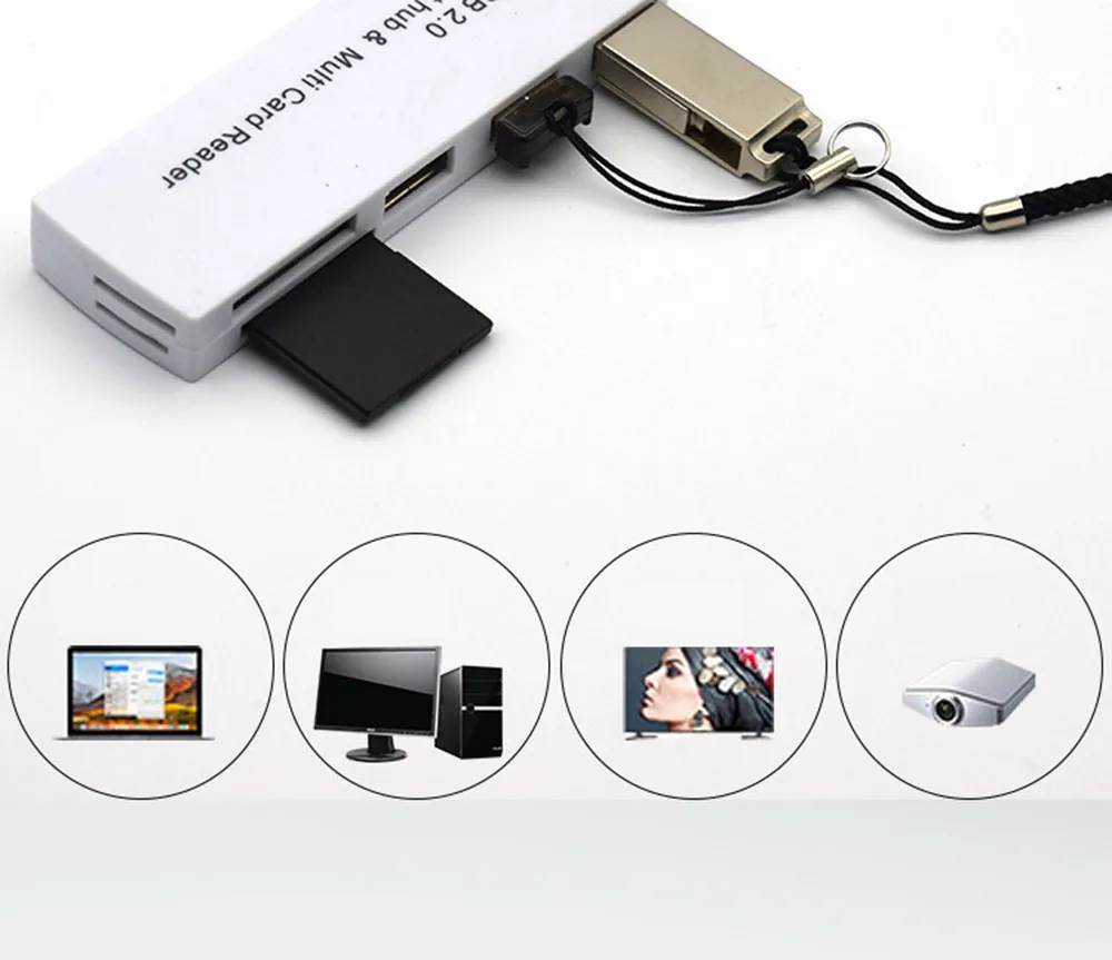 USB 2,0 кард-ридер для SD MMC MS Duo Micro SD M2 адаптер планшетный компьютер Спецификация версия 2,0 480 Мбит/с 31