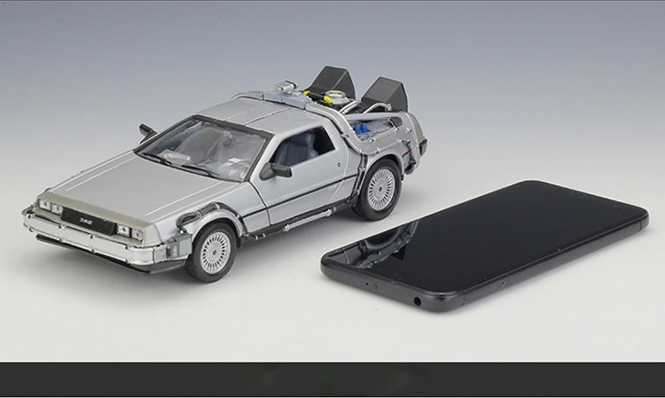 WELLY 1:24 Сплав Классический литья под давлением автомобилей delorean Back to The Future часть 1/2/3 DMC-12 металлическая модель игрушка автомобиля для детей подарки коллекция