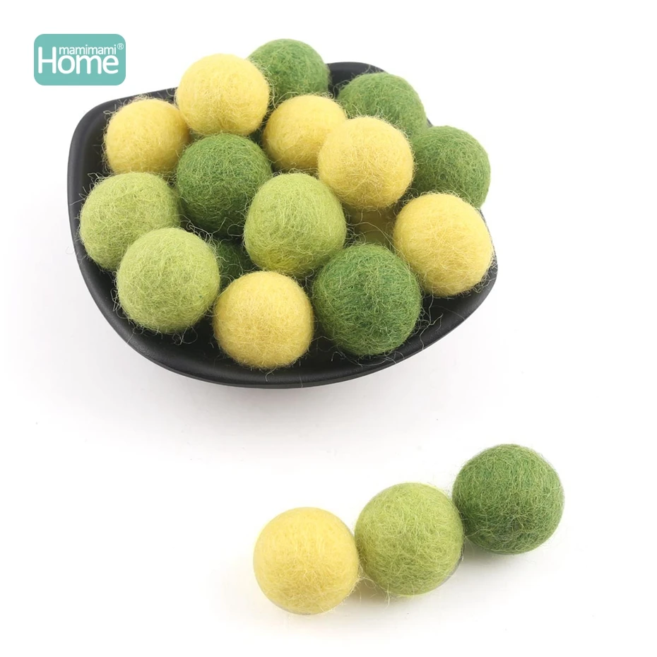 MamimamiHome 100pc Color System 20mm Wool Felt Ball High Quality Classic Sensory Toys Classic Sensory Toy 4