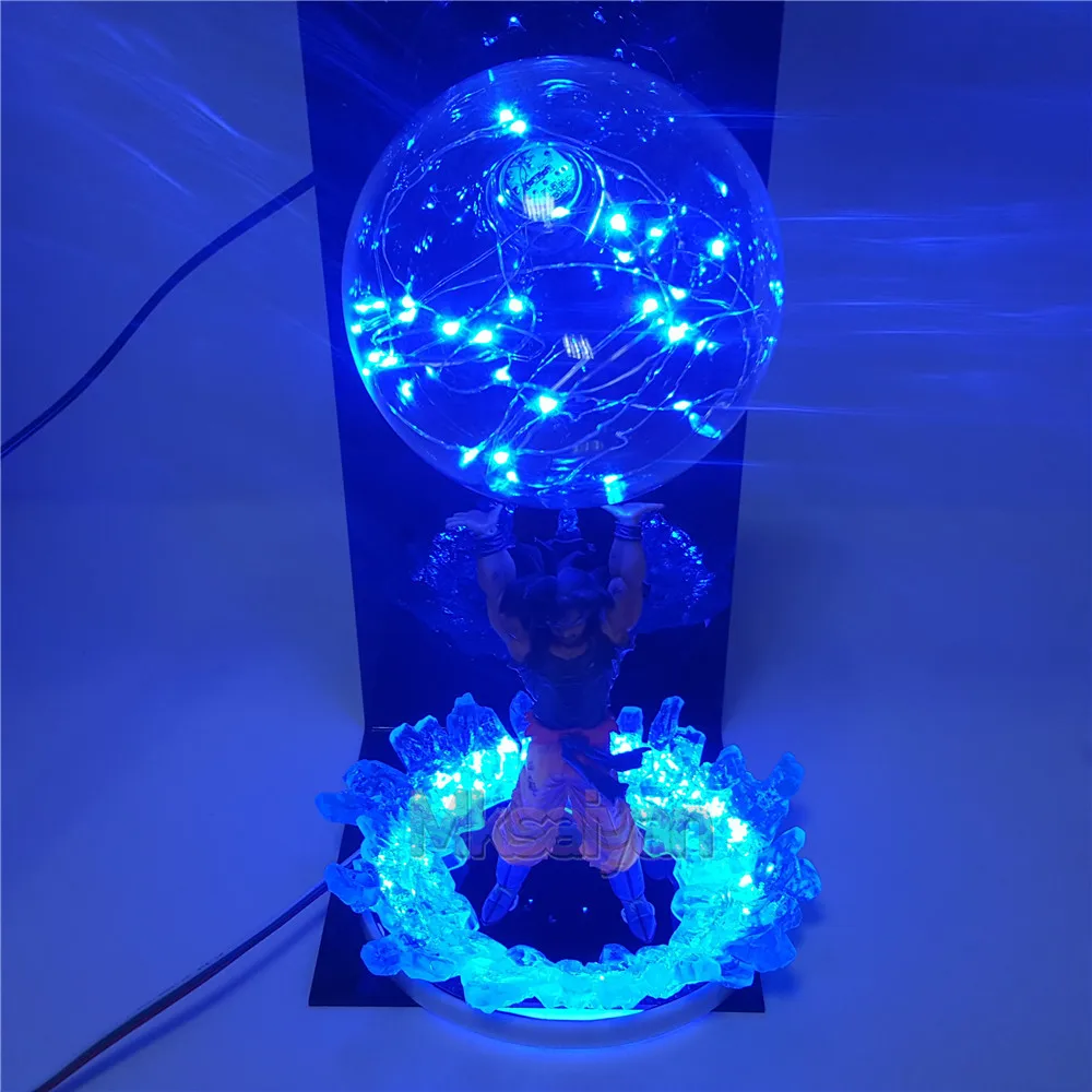 Dragon Ball Z экшн-фигурки Sun Goku Spirit Bomb Kamehameha DIY светодиодный светильник Аниме Драконий жемчуг зет Супер Саян Гоку фигурка игрушки коллекционные