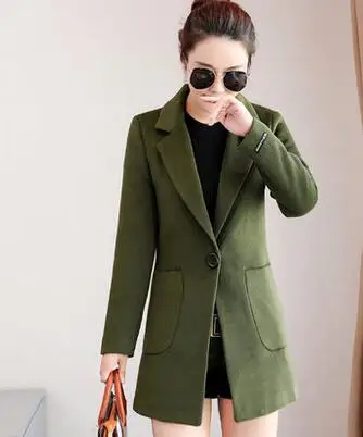 army green VIHKLC весенний брендовый Тренч женский длинный прямой плащ Femme Повседневная ветровка шерстяное пальто Mujer плюс размер 3XL T692 - Цвет: army green
