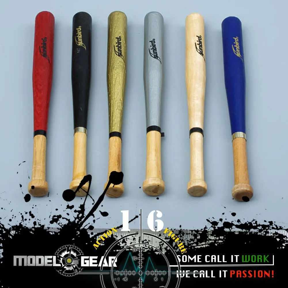 1/6 Scale Action Figure Custom Wooden Baseball Bat Suitable for 12