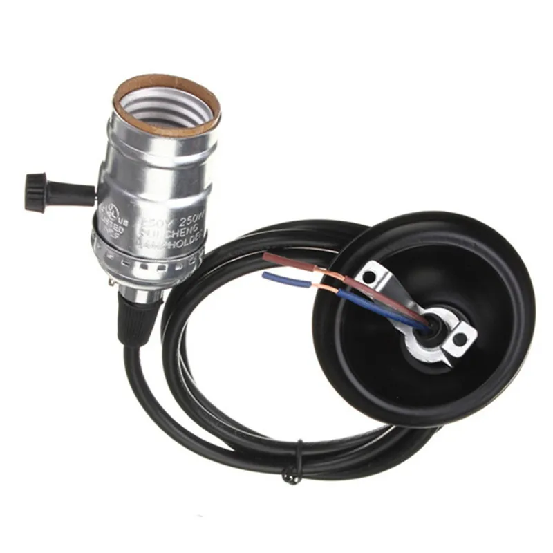 ARILUX E27 40-60 Вт AC110-220V, Винтажный серебряный светильник Эдисона, патрон для лампы, подвесной адаптер с переключателем