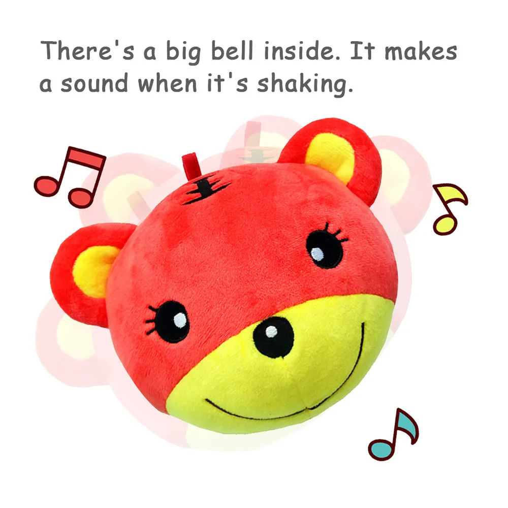 Baby Rattle Ball Doll Toys Round Rolling Crawling Grasp Ball Plush Toy Infant Soft Soothing Puppet Teether Toys Appeasing Doll