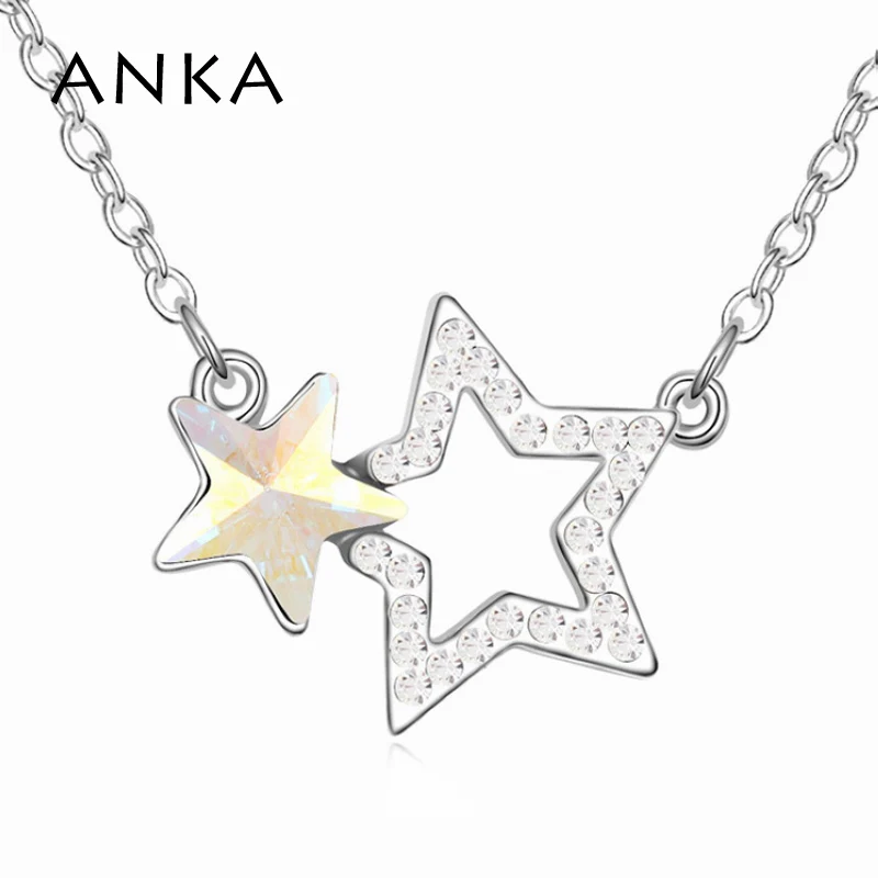 

2014 Double Star Necklace Made With Swarovski Elements Crystal Free Shipping #105001