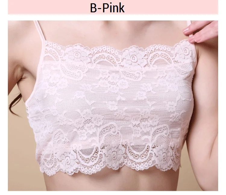 100% Real Silk Women's Tube Tops Femme Shoulder Sleeve Women Sexy Lace Wrap Chest Female Solid Wild Bottoming Woman 22
