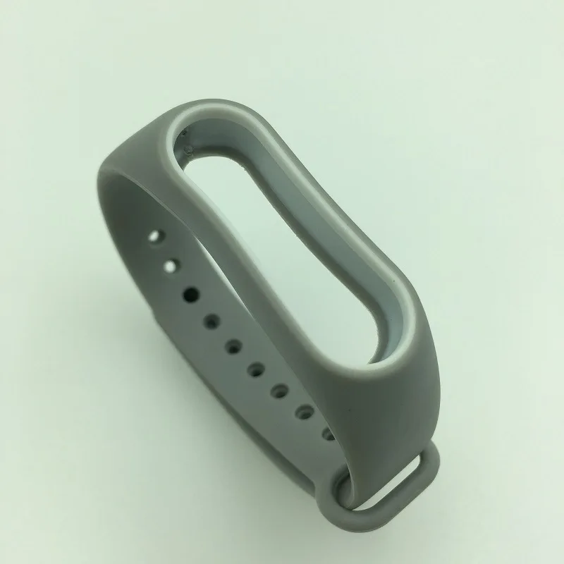 10 шт. для Xiaomi mi ремешок 2 Браслет ремешок для mi Band 2 цветной Ремешок Браслет замена Смарт-браслет аксессуары - Цвет: Grey with White