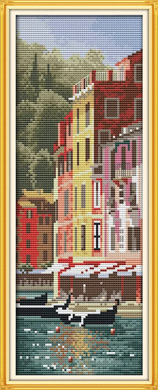 New Designed Needlework Embroidery Kit Cross-Stitch DIY Cross Stitch Kit Hand Made Wall hanging Italian Portofino